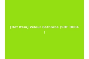 [Hot Item] Velour Bathrobe (SDF D004)