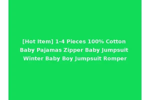 [Hot Item] 1-4 Pieces 100% Cotton Baby Pajamas Zipper Baby Jumpsuit Winter Baby Boy Jumpsuit Romper