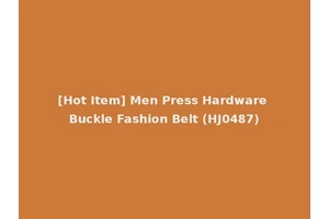 [Hot Item] Men Press Hardware Buckle Fashion Belt (HJ0487)