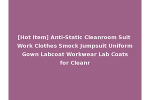 [Hot Item] Anti-Static Cleanroom Suit Work Clothes Smock Jumpsuit Uniform Gown Labcoat Workwear Lab Coats for Cleanr