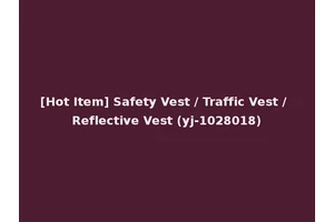 [Hot Item] Safety Vest / Traffic Vest / Reflective Vest (yj-1028018)