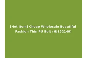 [Hot Item] Cheap Wholesale Beautiful Fashion Thin PU Belt (HJ152149)