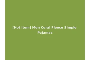 [Hot Item] Men Coral Fleece Simple Pajamas