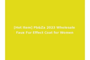 [Hot Item] Pb&Za 2023 Wholesale Faux Fur Effect Coat for Women