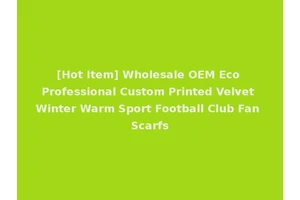 [Hot Item] Wholesale OEM Eco Professional Custom Printed Velvet Winter Warm Sport Football Club Fan Scarfs