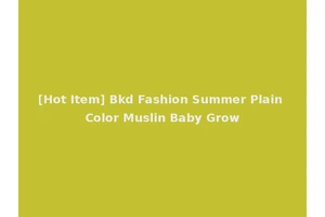 [Hot Item] Bkd Fashion Summer Plain Color Muslin Baby Grow