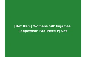 [Hot Item] Womens Silk Pajamas Longewear Two-Piece Pj Set