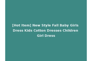 [Hot Item] New Style Fall Baby Girls Dress Kids Cotton Dresses Children Girl Dress