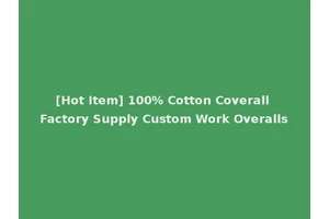 [Hot Item] 100% Cotton Coverall Factory Supply Custom Work Overalls
