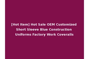 [Hot Item] Hot Sale OEM Customized Short Sleeve Blue Construction Uniforms Factory Work Coveralls