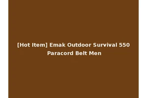 [Hot Item] Emak Outdoor Survival 550 Paracord Belt Men