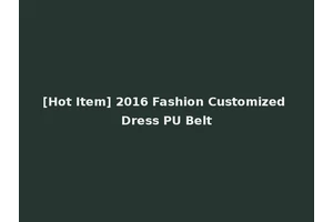 [Hot Item] 2016 Fashion Customized Dress PU Belt