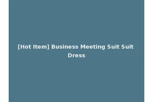 [Hot Item] Business Meeting Suit Suit Dress