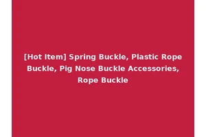 [Hot Item] Spring Buckle, Plastic Rope Buckle, Pig Nose Buckle Accessories, Rope Buckle