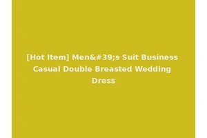 [Hot Item] Men's Suit Business Casual Double Breasted Wedding Dress