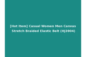 [Hot Item] Casual Women Men Canvas Stretch Braided Elastic Belt (HJ3904)