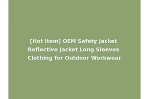 [Hot Item] OEM Safety Jacket Reflective Jacket Long Sleeves Clothing for Outdoor Workwear