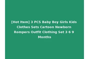 [Hot Item] 3 PCS Baby Boy Girls Kids Clothes Sets Cartoon Newborn Rompers Outfit Clothing Set 3 6 9 Months