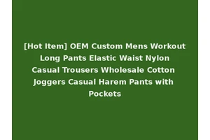 [Hot Item] OEM Custom Mens Workout Long Pants Elastic Waist Nylon Casual Trousers Wholesale Cotton Joggers Casual Harem Pants with Pockets