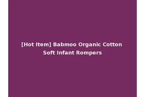 [Hot Item] Babmoo Organic Cotton Soft Infant Rompers