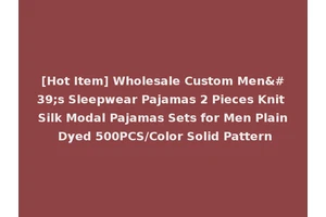 [Hot Item] Wholesale Custom Men's Sleepwear Pajamas 2 Pieces Knit Silk Modal Pajamas Sets for Men Plain Dyed 500PCS/Color Solid Pattern