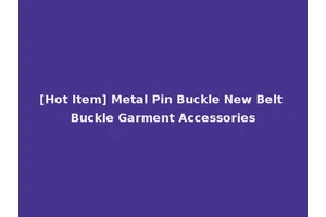 [Hot Item] Metal Pin Buckle New Belt Buckle Garment Accessories