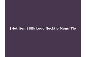 [Hot Item] Silk Logo Necktie Mens′ Tie