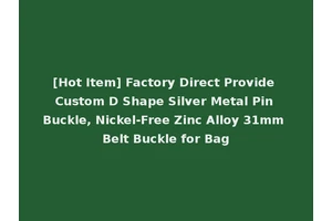 [Hot Item] Factory Direct Provide Custom D Shape Silver Metal Pin Buckle, Nickel-Free Zinc Alloy 31mm Belt Buckle for Bag