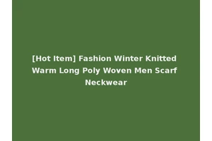 [Hot Item] Fashion Winter Knitted Warm Long Poly Woven Men Scarf Neckwear