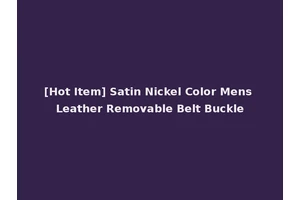 [Hot Item] Satin Nickel Color Mens Leather Removable Belt Buckle