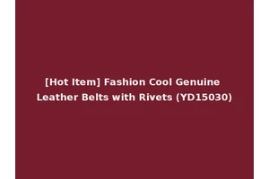 [Hot Item] Fashion Cool Genuine Leather Belts with Rivets (YD15030)