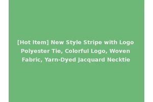 [Hot Item] New Style Stripe with Logo Polyester Tie, Colorful Logo, Woven Fabric, Yarn-Dyed Jacquard Necktie