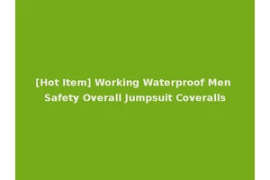 [Hot Item] Working Waterproof Men Safety Overall Jumpsuit Coveralls