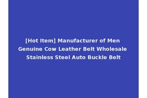 [Hot Item] Manufacturer of Men Genuine Cow Leather Belt Wholesale Stainless Steel Auto Buckle Belt