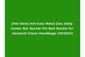 [Hot Item] Hot Sale Metal Zinc Alloy Center Bar Buckle Pin Belt Buckle for Garment Shoes Handbags (HS5003)