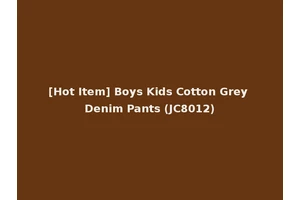 [Hot Item] Boys Kids Cotton Grey Denim Pants (JC8012)