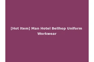 [Hot Item] Man Hotel Bellhop Uniform Workwear