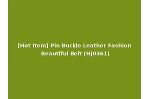 [Hot Item] Pin Buckle Leather Fashion Beautiful Belt (HJ0361)