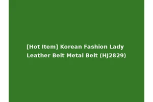 [Hot Item] Korean Fashion Lady Leather Belt Metal Belt (HJ2829)