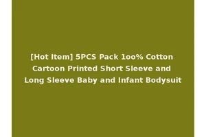 [Hot Item] 5PCS Pack 1oo% Cotton Cartoon Printed Short Sleeve and Long Sleeve Baby and Infant Bodysuit
