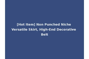 [Hot Item] Non Punched Niche Versatile Skirt, High-End Decorative Belt