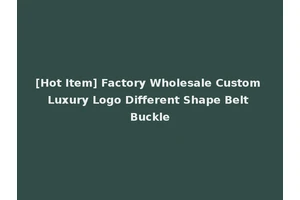 [Hot Item] Factory Wholesale Custom Luxury Logo Different Shape Belt Buckle