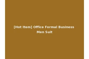 [Hot Item] Office Formal Business Men Suit