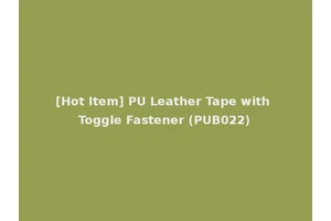 [Hot Item] PU Leather Tape with Toggle Fastener (PUB022)