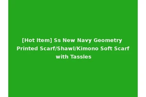 [Hot Item] Ss New Navy Geometry Printed Scarf/Shawl/Kimono Soft Scarf with Tassles
