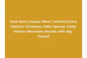 [Hot Item] Couple Wear Colorful Zebra Pattern Christmas Gifts Spouse Chilly Winter Wearable Hoodie with Big Pocket