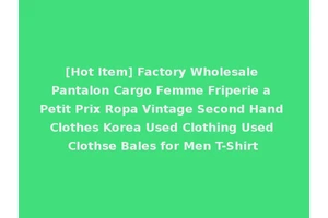 [Hot Item] Factory Wholesale Pantalon Cargo Femme Friperie a Petit Prix Ropa Vintage Second Hand Clothes Korea Used Clothing Used Clothse Bales for Men T-Shirt