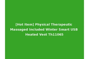 [Hot Item] Physical Therapeutic Massaged Included Winter Smart USB Heated Vest Th11065