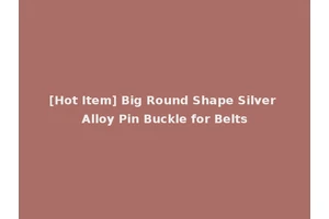 [Hot Item] Big Round Shape Silver Alloy Pin Buckle for Belts