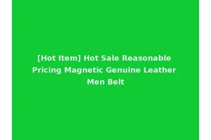 [Hot Item] Hot Sale Reasonable Pricing Magnetic Genuine Leather Men Belt